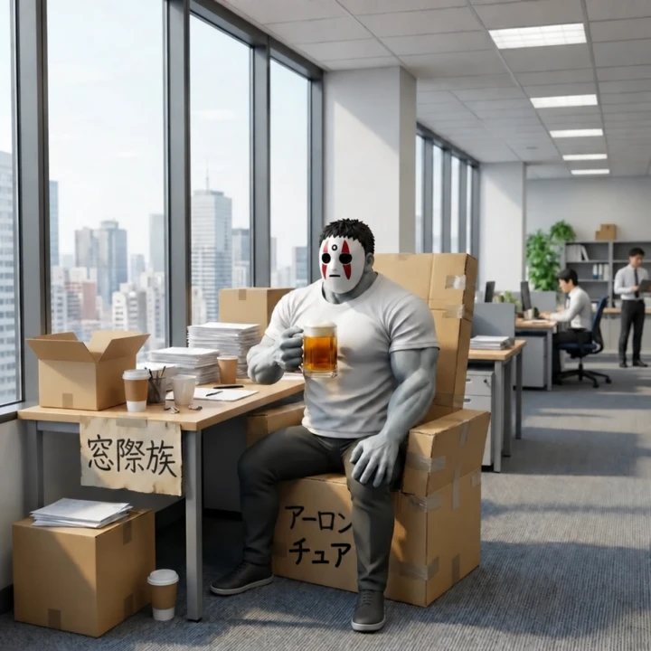 席は、段ボール。